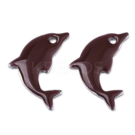 201 Stainless Steel Enamel Pendants STAS-N088-16H-1