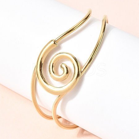 304 Stainless Steel Cuff Bangles for Women BJEW-P387-03G-1