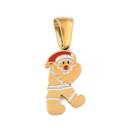 Christmas Theme 304 Stainless Steel Pendants STAS-R007-01R-G-1