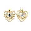 Brass Pave Cubic Zirconia Pendants KK-U009-04B-G-1