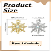 12Pcs 2 Colors Alloy Pendants FIND-LP0005-26-2