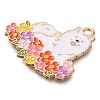Animal Flower Alloy Enamel Pendants ENAM-Q508-01C-2