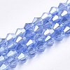 Electroplate Glass Beads Strands EGLA-Q118-6mm-B04-2