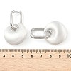 Flat Round Brass Hoop Earrings for Women EJEW-U055-02S-3