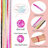 10 Strands 10 Colors Transparent Gradient Color Glass Beads Strands GLAA-TA0001-56-4
