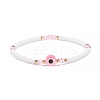 Resin Evil Eye & Acrylic Beaded Stretch Bracelet for Women BJEW-JB08609-01-1