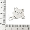 304 Stainless Steel Pendants STAS-F326-08B-P-3