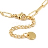 Rack Plating 304 Stainless Steel Paperclip Chain Necklaces NJEW-Q348-01G-1-3