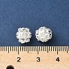 Brass Micro Pave Cubic Zirconia European Beads KK-U067-08S-06-2