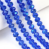 Electroplate Glass Beads Strands EGLA-A034-T6mm-L26-4