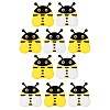 10Pcs 2 Styles Bee Silicone Beads JX692A-1