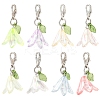 8Pcs 8 Colors Flower Acrylic Pendant Decorations HJEW-FS00034-01-1