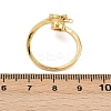 Rotatable Brass Micro Pave Cubic Zirconia Open Rings for Women RJEW-K305-02G-5