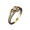 Heart Brass Micro Pave Clear Cubic Zirconia Finger Rings FS-WG243FC-02-2