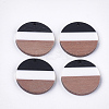 Tri-color Resin & Walnut Wood Pendants RESI-S358-78D-1