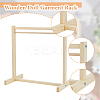 16Pcs 2 Style Wooden Doll Clothes Hangers DOLL-FG0001-03-4