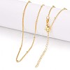 Round Brass Curb Chain Necklaces for Women NJEW-G084-18G-1