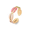 304 Stainless Steel Cuff Rings for Women RJEW-D334-02B-G-4