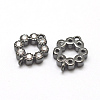 Brass Micro Pave Grade AAA Cubic Zirconia Links ZIRC-P071-14B-NR-2