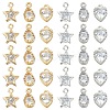 60Pcs 6 STYLES Alloy Charms ZIRC-YW0001-22-1