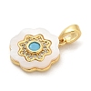 Brass Micro Pave Cubic Zirconia Pendents KK-M303-02G-09-2