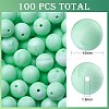 100Pcs Silicone Beads Round Rubber Bead 15MM Loose Spacer Beads for DIY Supplies Jewelry Keychain Making JX463A-1