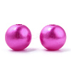 Spray Painted ABS Plastic Imitation Pearl Beads OACR-T015-05B-14-2