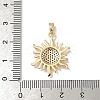 Brass Micro Pave Clear Cubic Zirconia Pendants KK-B138-01G-01-3