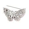 Butterfly Zinc Alloy Rhinestone Brooches for Backpack Clothes JEWB-S027-04C-2