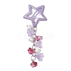 2Pcs Glass Beads and Alloy Star Snap Hair Clips PHAR-JH00123-4