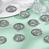 20Pcs Tibetan Style Hollow Alloy Pendants FIND-LP0001-93AS-3