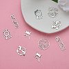 12Pcs 6 Styles 201 Stainless Steel Pendants STAS-SZ0002-21-2