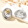 304 Stainless Steel Two Tone Stud Earrings EJEW-F355-02GP-01-3