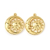 304 Stainless Steel Pendants STAS-F304-01G-02-1