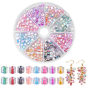 8 Sets 8 Colors Inside Colours Transparent Glass Seed Beads SEED-PH0002-41-1