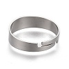 Tarnish Resistant Adjustable 201 Stainless Steel Plain Band Rings LS-STAS-P249-26A-P-3
