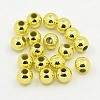 Plating Plastic Acrylic Round Beads PACR-L003-4mm-G-1