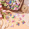 30Pcs 5 Colors Opaque Colorful Windmill Resin Cabochons RESI-CJ0002-52-5