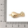 Brass Black Lip Shell Fold Over Clasps KK-K389-138G-3