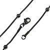 Ion Plating(IP) 304 Stainless Steel Round Snake Chain Necklaces STAS-G244-88B-B-3