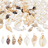 20Pcs Natural Cultured Freshwater Pearl & 60Pcs 6 Styles Natural Mixed Shell Findings Kits PALLOY-PH01891-1