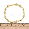 4Pcs 4 Styles Brass Round Beads Stretch Bracelets & Chain Bracelets for Women BJEW-D357-05G-5