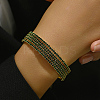 Real 18K Gold Plated Brass Multi Layer Wrap Bracelets RM1445-7-2