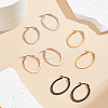 4 Pairs 4 Colors Stainless Steel Hoop Earrings EJEW-LP0001-46-3