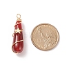 Dyed Natural Carnelian Pendants PALLOY-JF01866-01-2