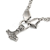 304 Stainless Steel Wolf Head King Wheat Chain Viking Mjolnir Thor Hammer Pendant Necklaces for Men NJEW-K278-05AS-5