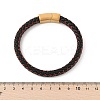 Ion Plating(IP) Braided Microfiber Leather Cord Bracelets for Men BJEW-Z081-14G-5