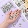 50Pcs 10 Styles Tibetan Style Alloy Pendants FIND-YW0006-93-4