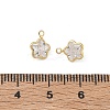 Brass Pave Clear Cubic Zirconia Charms CU-CBAD360-03G-02-3