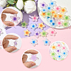 50Pcs 5 Colors Transparent Resin Cabochons RESI-SC0006-24-3